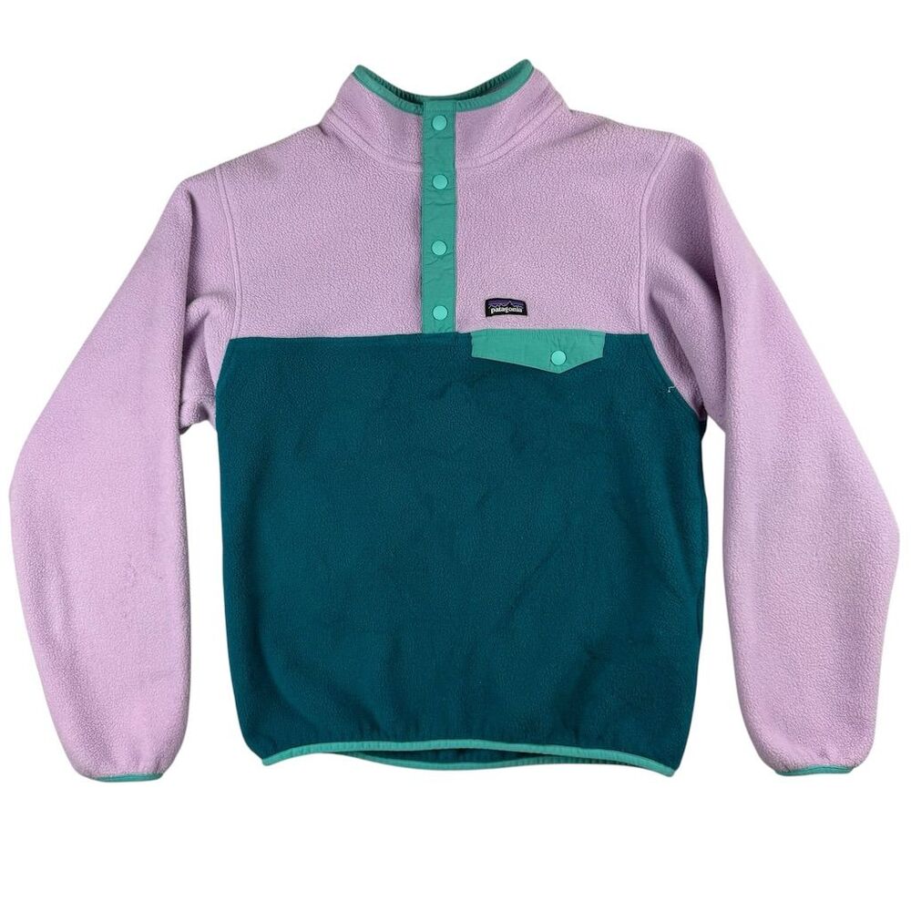 Vintage Patagonia Synchilla Kids Youth XXL Fleece Pullover Multicolor Snap-T